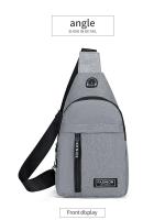 Bolso de pecho para hombre, bandolera de un solo hombro, informal, a la moda, Color sólido - details 12