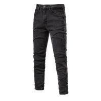 Pantalones de mezclilla lavados personalizados para hombre, Pantalones rectos ligeramente elásticos, informales, a la moda, primavera y otoño, nuevos - details 3