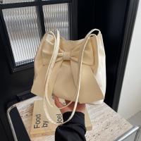 Bolso de hombro elegante de Color sólido con lazo de PU, bolso de mano portátil de estilo coreano, bolso de cubo de lujo, bolso de moda para axilas para mujer - details 18