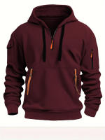 Sudadera con capucha para hombre, chaqueta deportiva informal con bolsillos, - details 5
