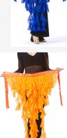 1 pieza de cinturón para el vientre para mujer, cinturón de baile latino, falda de zorro de nueve colas, falda con flecos ondulados - details 8
