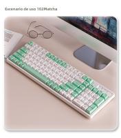 GK102 tres modos de cable caliente-intercambiable teclado mecánico oficina juego juego inalámbrico bluetooth teclado verde eje - details 14