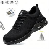 Zapatos de seguridad laboral de alta calidad para hombre y mujer puntera de acero resistente a los pinchazos almohadilla de aire transpirable Botas de seguridad indestructibles - details 4