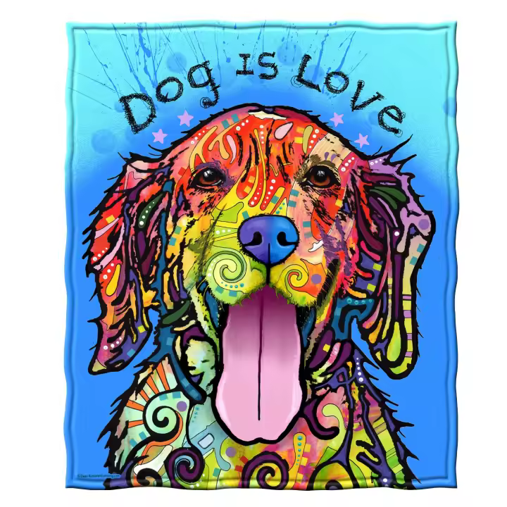 Manta de Poliéster de Perro Suave Cubierta de Cama de Colorida Ideal para Amantes de Perros - 1