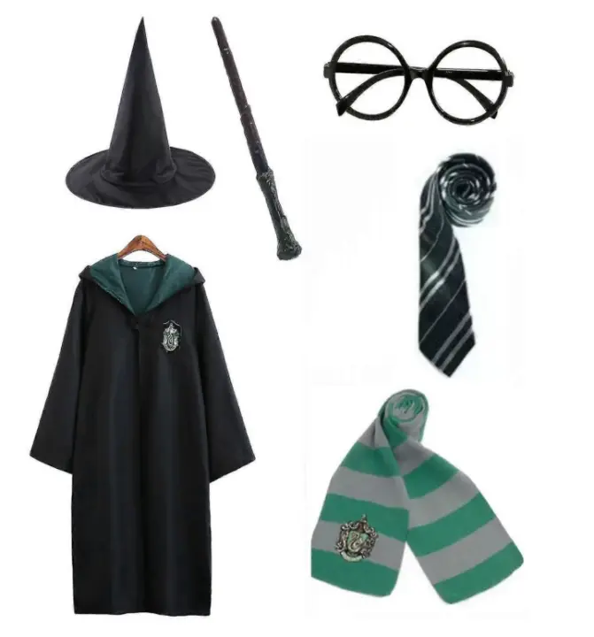 Harry Potter Juego de 6 piezas de disfraz de capa de mago mágico - 1