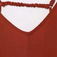 Vestido largo con tirantes para mujer, accesorios de pecho de color liso primavera y verano, ropa casual para mujer - details 11