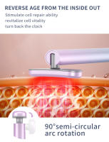 Masajeador de Belleza Facial EMS Estimulación de Corriente Micro Luz Roja LED - details 1