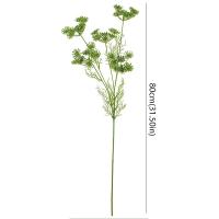 Rama de flores artificiales de encaje de 5 cabezas, elegantes y hermosas flores falsas de seda, plantas verdes simuladas de plástico, decoración para el hogar y la Oficina - details 0