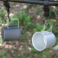 Taza de agua para acampar al aire libre, vajilla de aluminio plegable portátil para senderismo, Picnic y montañismo, 300ml - details 12