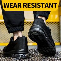 Zapatos de seguridad con cordones para hombre, calzado de trabajo, duradero, a prueba de perforaciones, Unisex - details 9