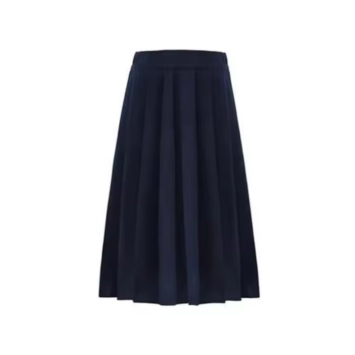 Falda plisada de cintura alta para mujer, vestido largo universitario - 1
