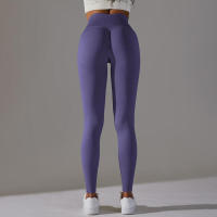 Leggings de yoga sin costuras para mujer, ropa deportiva de entrenamiento, pantalones deportivos de cintura alta - details 74