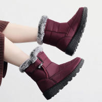 Botas impermeables de nieve de algodón de tubo nuevo High 2025 para mujer, zapatos casuales - details 11