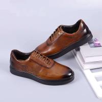 Todos a la venta, zapatos de hombre de moda, informales, con punta redonda, formales, de piel de vaca - details 14