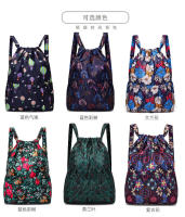Mochila versátil de nailon con cordón para mujer, bolsa de deportes al aire libre, bolsa de cambio de gran capacidad, mochila de viaje ligera - details 1