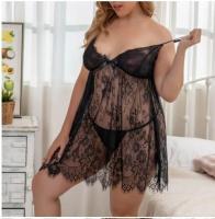 Conjunto de lencería sexy para mujer, sudadera transparente, floral, erótica, tanga, talla S-XXXL - details 2