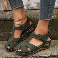 Sandalias de cuña para mujer, estilo de moda para boda - details 4