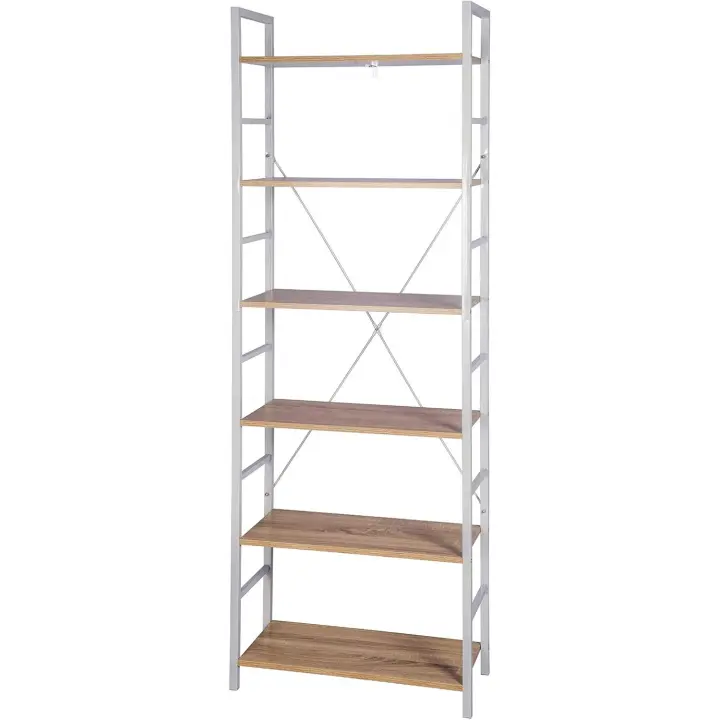 Estante de Metal Multifuncional para Cocina Organizador de Almacenamiento con 6 Estantes y MDF - 1