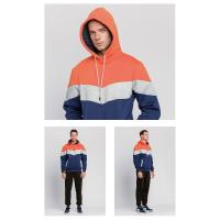 Sudadera con capucha de retales para hombre, ropa informal holgada de lana, ropa de calle cálida, moda masculina, prendas de vestir deportivas de otoño e invierno - details 4