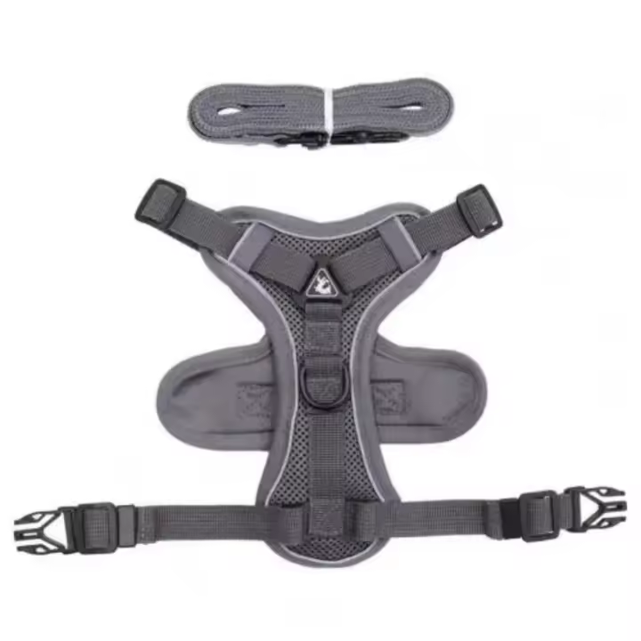 Arnés de tracción con rayas reflectantes para mascotas, antitirones conjunto de cuerda, Collar de perro, correa de pecho - 1