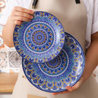 VANCASSO 16 piezas vajilla de porcelana azul con estampado de Mandala Para 4 Personas - details 3