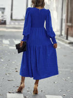 Vestido elegante de manga larga con cintura elegante de otoño e invierno para mujer - details 33