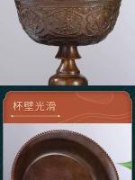 Taza sagrada protectora de cobre puro antiguo dorado estilo tibetano tántrico ocho suministros de Buda auspicioso, taza de agua - details 14