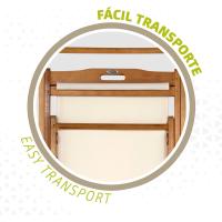 Mueble de Jardín de Madera Tumbona de Acacia Longitud de 59x106x94 cm Asiento de Tonos Marrones - details 4