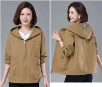 Chaqueta con Capucha de Viento de Media Longitud Coreana Abrigo Casual para Mujeres Primavera Otoño 2025 - details 4