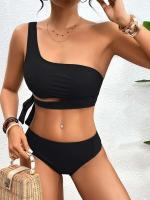 Conjunto de bikini de un hombro, trajes de baño, trajes de baño, ropa de playa sexy 2025 con relleno suave para mujer - details 12