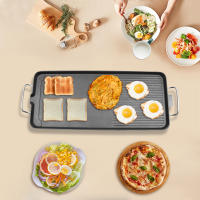 Placa eléctrica para parrilla de mesa con revestimiento antiadherente, parrilla para mesa de barbacoa, para 1-6 personas, para exteriores, acampar, patio trasero - details 2