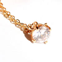 Accesorios eléctricos Moda Accesorios de ropa simples para mujer Cadena de clavícula de circón versátil de moda - details 4