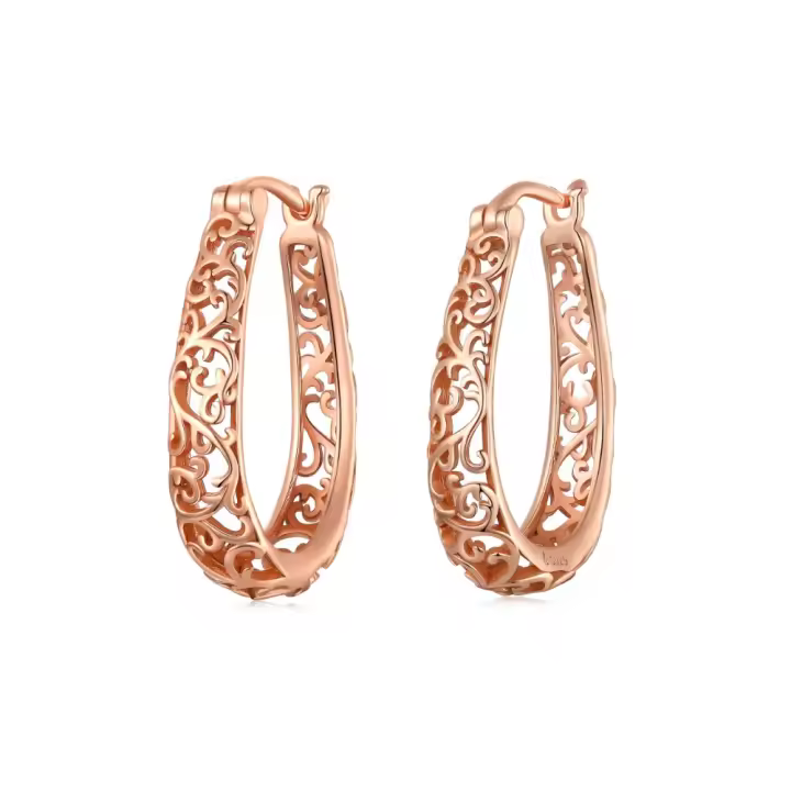Ropa de mujer dorada, pendientes de uva de plata de ley vintage a la moda, joyería exquisita original, regalo del Día de la madre - 1