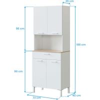 0F9940A - Alacena de Cocina, aparador Comedor, recibidor, Mueble Auxiliar 4 Puertas + 1 Cajon y Estante Interior - details 2