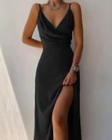 Irt largo con camisola, traje para mujer, cuello en V, sin mangas, largo hasta la rodilla perfecto - details 18