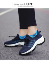Zapatos para caminar de marca para mujer, zapatillas de deporte con calcetines de punto transpirables, zapatos cómodos para lactancia, zapatos deportivos con plataforma informales - details 29