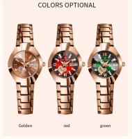 Reloj de mujer a la moda con calendario y diamantes, resistente al agua, que brilla en la oscuridad, reloj para mujer - details 2