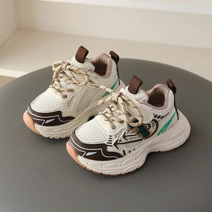 Zapatos deportivos para niños, primavera y otoño, nuevo papá, suela suave de malla para niños y niñas, zapatos informales para bebés - 1