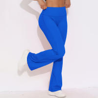 Mallas de Yoga a prueba de sentadillas para mujer, pantalones de Yoga de cintura alta, levantamiento de glúteos, pantalones de tiburón Micro acampanados, pantalones de Yoga ajustados de cintura alta - details 28