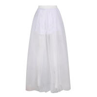 Falda gótica Punk para mujer, talla elástica, cuello alto, estilo Bo, Cosplay de Halloween, Maxi vestido asimétrico de tul suave - details 16