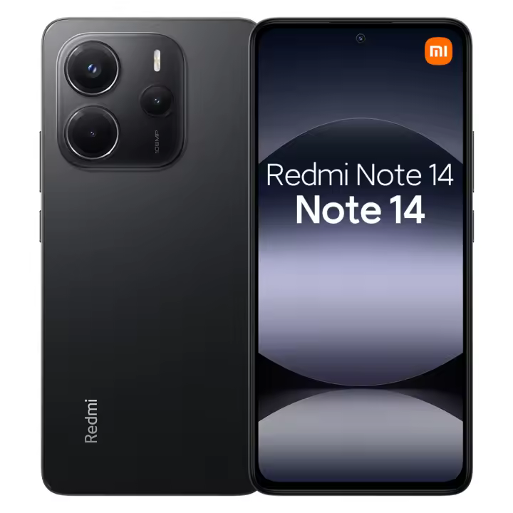 Teléfono Móvil Xiaomi Redmi Note 14 8GB256GB, Sin NFC, Sistema de cámara AI de 108 MP, Batería de 5500 mAh con carga turbo de 33 W, MediaTek Helio G99-Ultra, Pantalla AMOLED 6,67'' - 1
