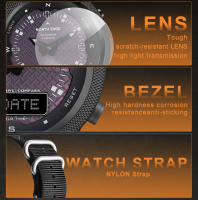 NORTH EDGE EVOQUE reloj táctico solar para exteriores brújula hora mundial 50M resistente al agua - details 4