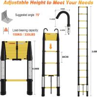 Escalera Telescópica de Aluminio de 5m Portátil, Desmontable, Antideslizante, Extensible, Multiusos, Carga de 150kg Mejoras del Hogar y Herramientas - details 8