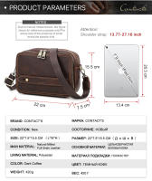 Bolsos Mini de Hombro para Hombre Retro de Cuero Genuino Bolsos Bandolera Casuales Bolsos de Mano Pequeños Vintage Material de Lining Poliéster Temporada Primavera/Verano - details 3