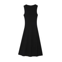 Ropa de mujer europea y americana popular U-cuello sin mangas vestido largo vestido fiesta - details 2