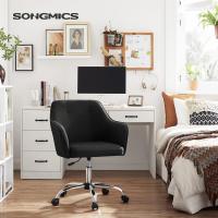Silla de estudio, giratoria, altura ajustable, carga de 110 kg, marco de acero, tela de algodón-lino transpirable, para estudio, dormitorio, marrón OBG019K01 - details 57