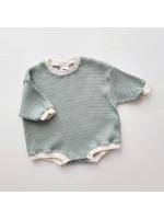 Infantil ins viento escalada ropa bebé de manga larga waffle triángulo pedo ropa mameluco niños y niñas primavera y verano mono - details 4