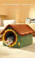 Casa de invierno para gatos, casa oculta para gatos, Habitats, perrera para interiores, cama para dormir para mascotas pequeñas, tienda de campaña para perros, camas y muebles - details 0