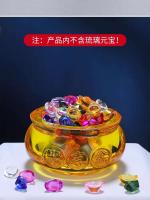 Adornos de vidrio de estilo tibetano, tesoro del Dios de la riqueza de los cinco caminos, almacenamiento de lingotes de oro, tesoro de adornos para el hogar - details 9