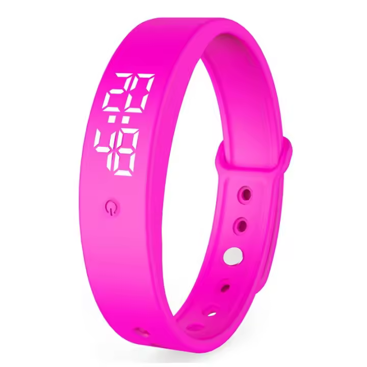 Pulsera inteligente Digital LED con termómetro, pulsera con alarma de vibración, resistente al agua, para estudiantes - 1